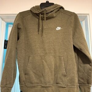 Nike Olive Green Cowel Neck Hoodie